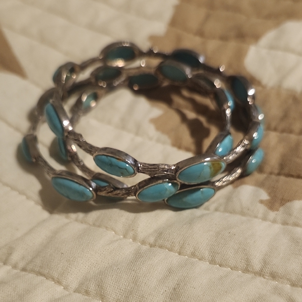 Studio Barse Silver and Blue Artisan Bracelet